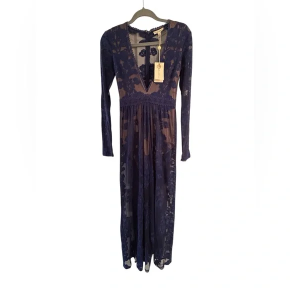NWT For Love And Lemons Temecula Lace Maxi Dress Size Small